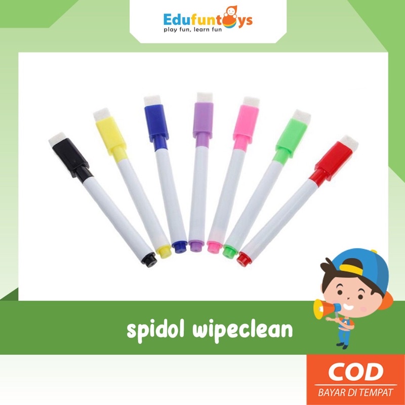 Jual Spidol Papan Tulis Wipe Clean Bisa Hapus Spidol Warna Warni