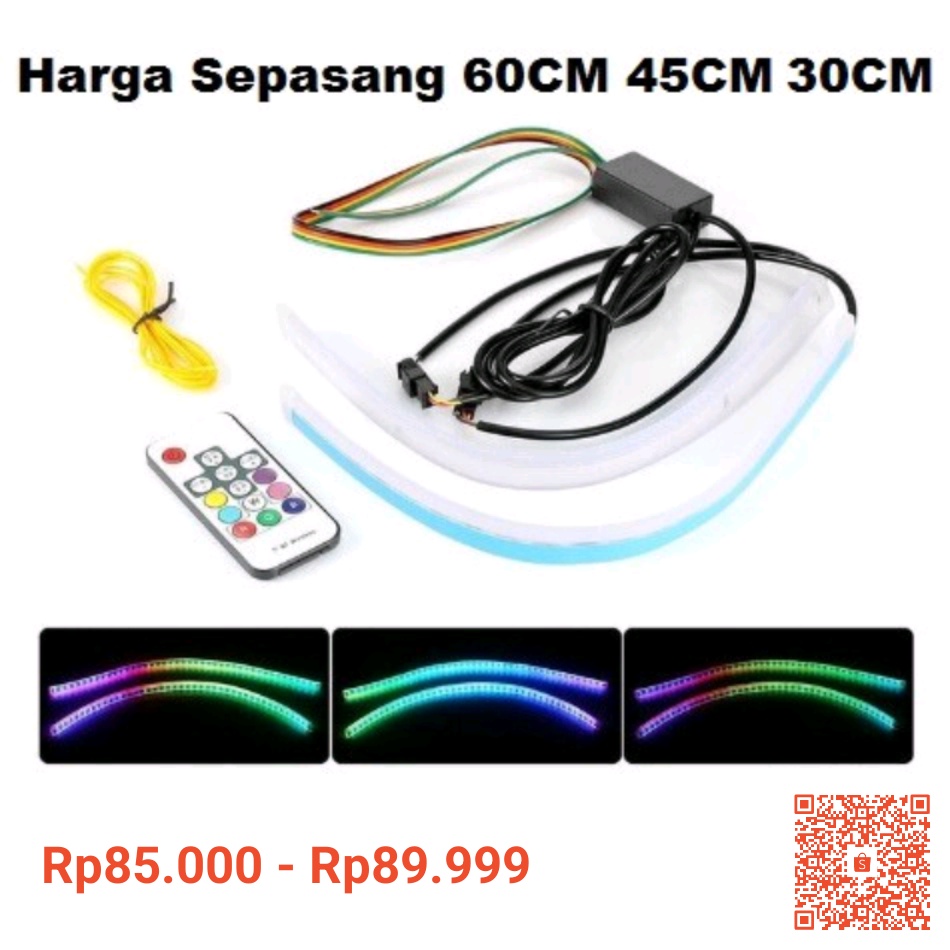 Jual Lampu Alis Led Drl Slim Rgb Remot Sen Runing Cm Cm Cm V V Harga Set Lengkap