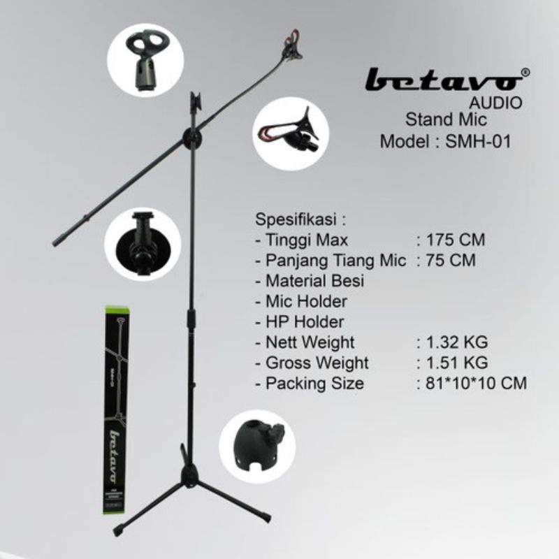 Jual Stand Tiang Mic Betavo Smh 01 Original Product Shopee Indonesia 0938