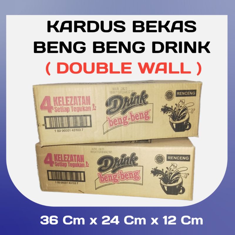 Jual KARDUS BEKAS BENG BENG DRINK ( DOUBLE WALL ) UKURAN 36 X 24 X 12 ...