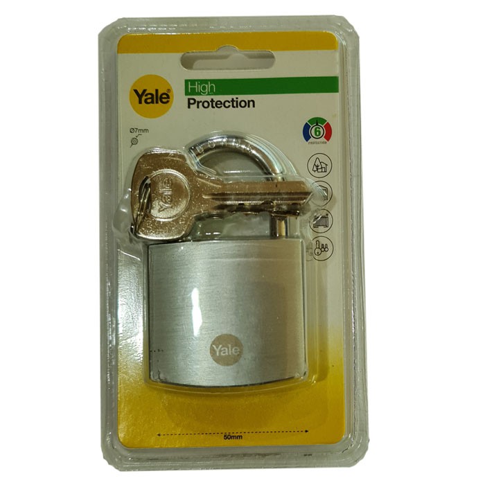 Jual Yale Y120b 50 127 1 High Protection Padlock Gembok 50mm Silver