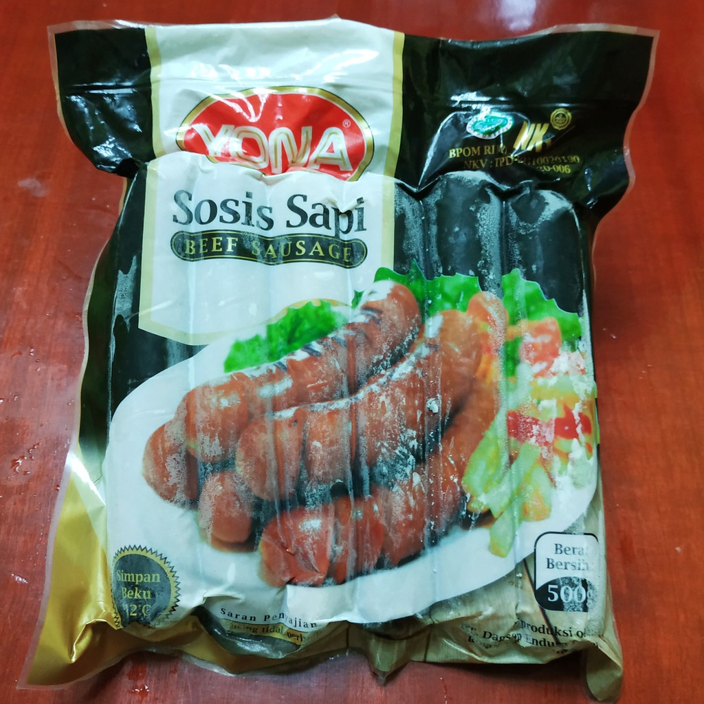 Jual Sosis Sapi Yona / Beef Sausage / Frozen Food Bogor Halal | Shopee ...