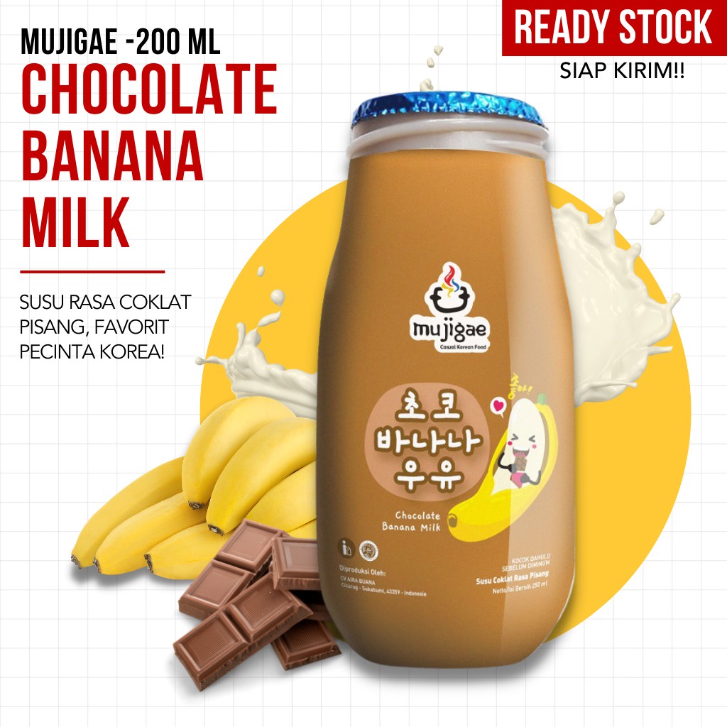 Jual Mujigae Chocolate Banana Milk Susu Cokelat Pisang Korea Termurah