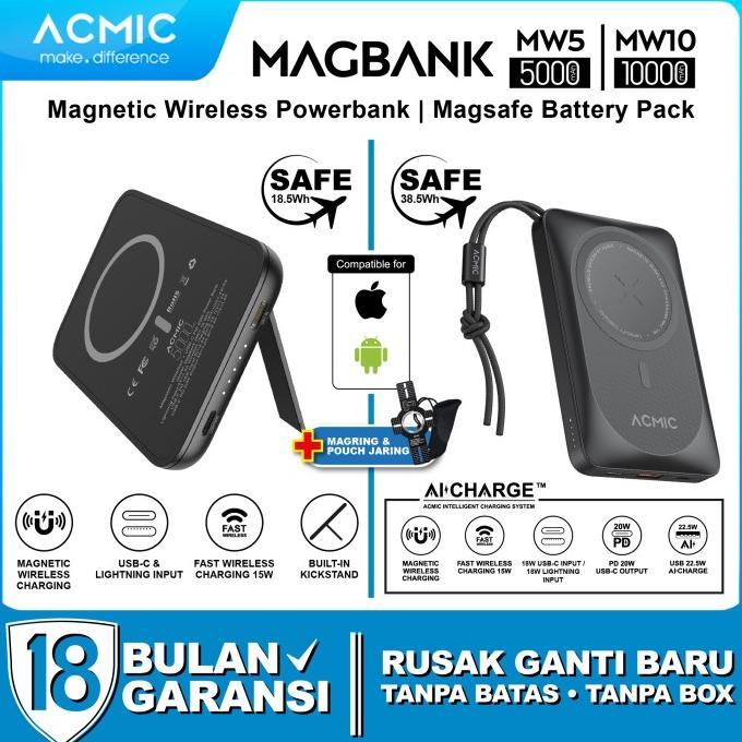 Jual Acmic Magbank Magsafe Battery Pack Wireless Powerbank Apple