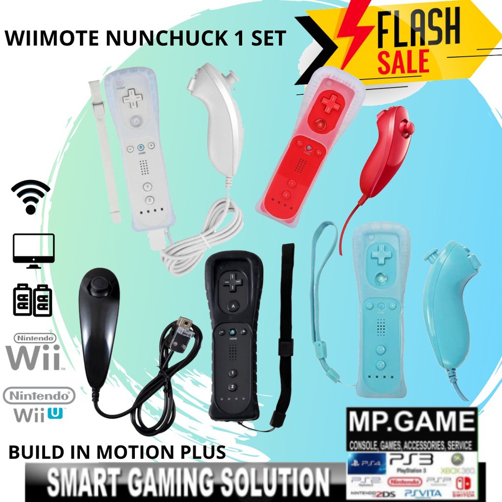 Wiimote Nunchuck set Untuk Nintendo Wii