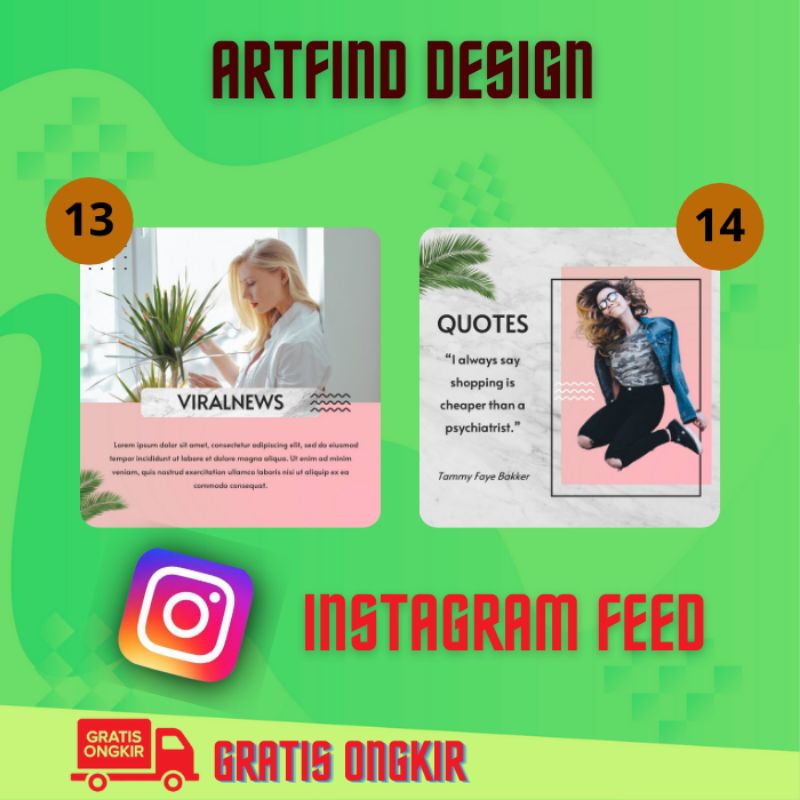 Jual Jasa Desain Post Konten Feed IG Instagram Satuan Murah Kekinian ...