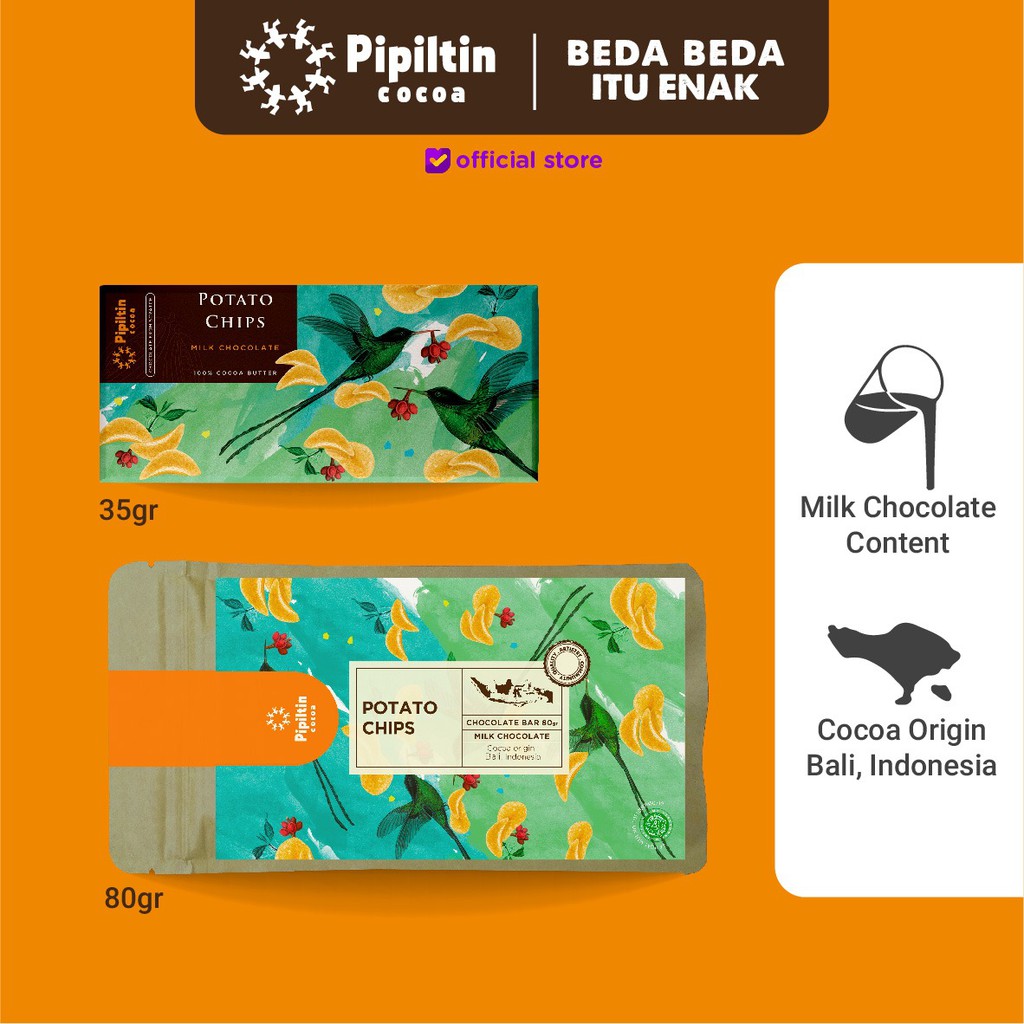 Jual Pipiltin Cocoa Milk Coklat Chocolate Bar Potato Chips Shopee