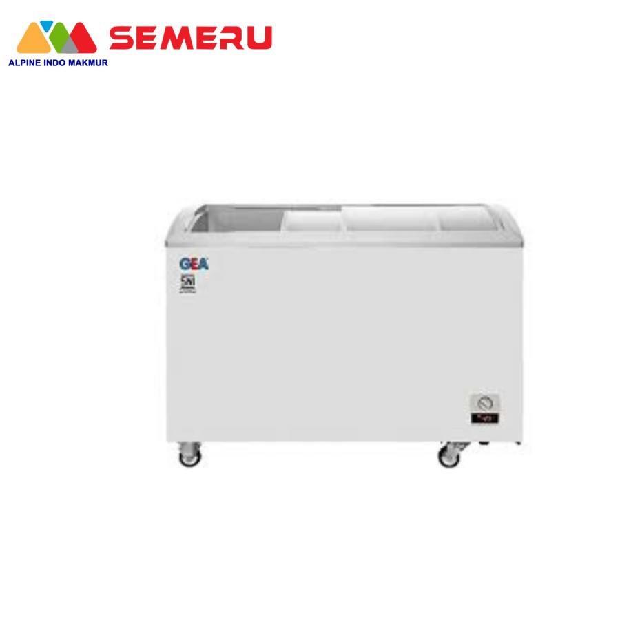 Jual GEA SLIDING CURVE GLASS FREEZER 303 L SD-303 (KHUSUS MAKASSAR