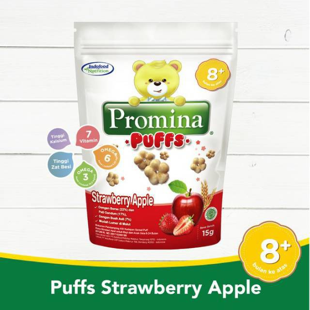 Jual Promina PUFFS Strawberry Apple 15g | Shopee Indonesia