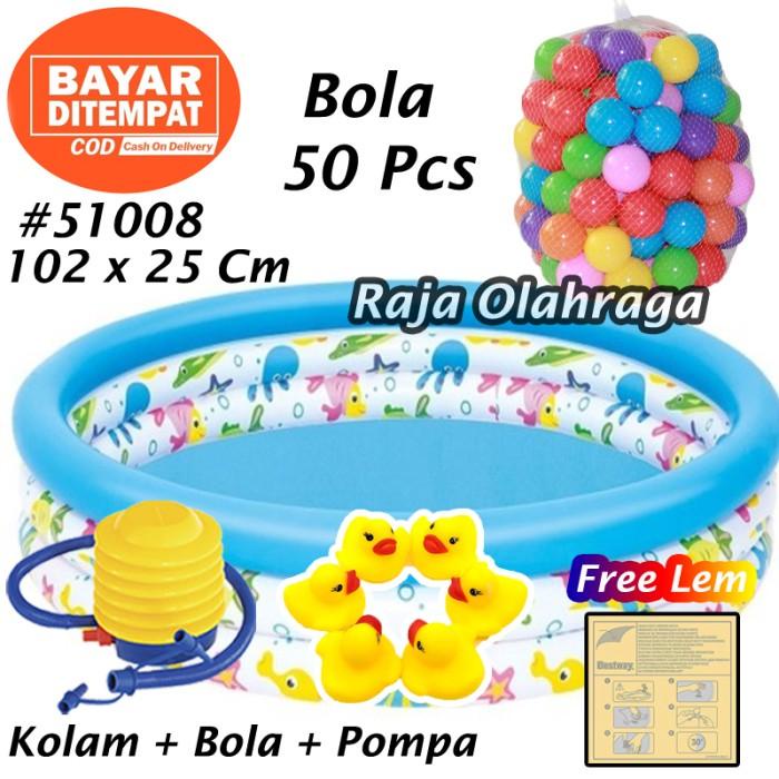 Jual Bestway 51008 Kolam Renang Anak Mandi Bola [102 X 25cm ] - Ocean ...