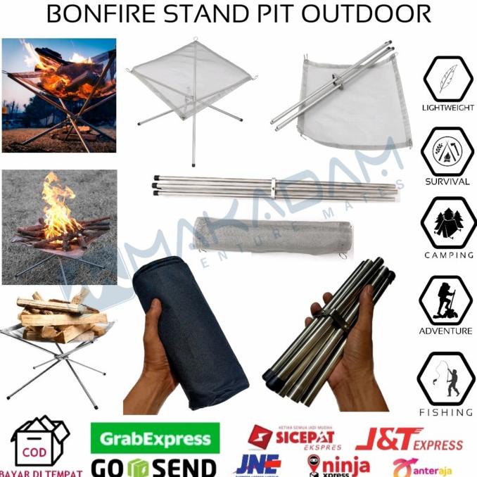 Jual stand tiang tempat alas api unggun camping hiking mancing outdoor ...