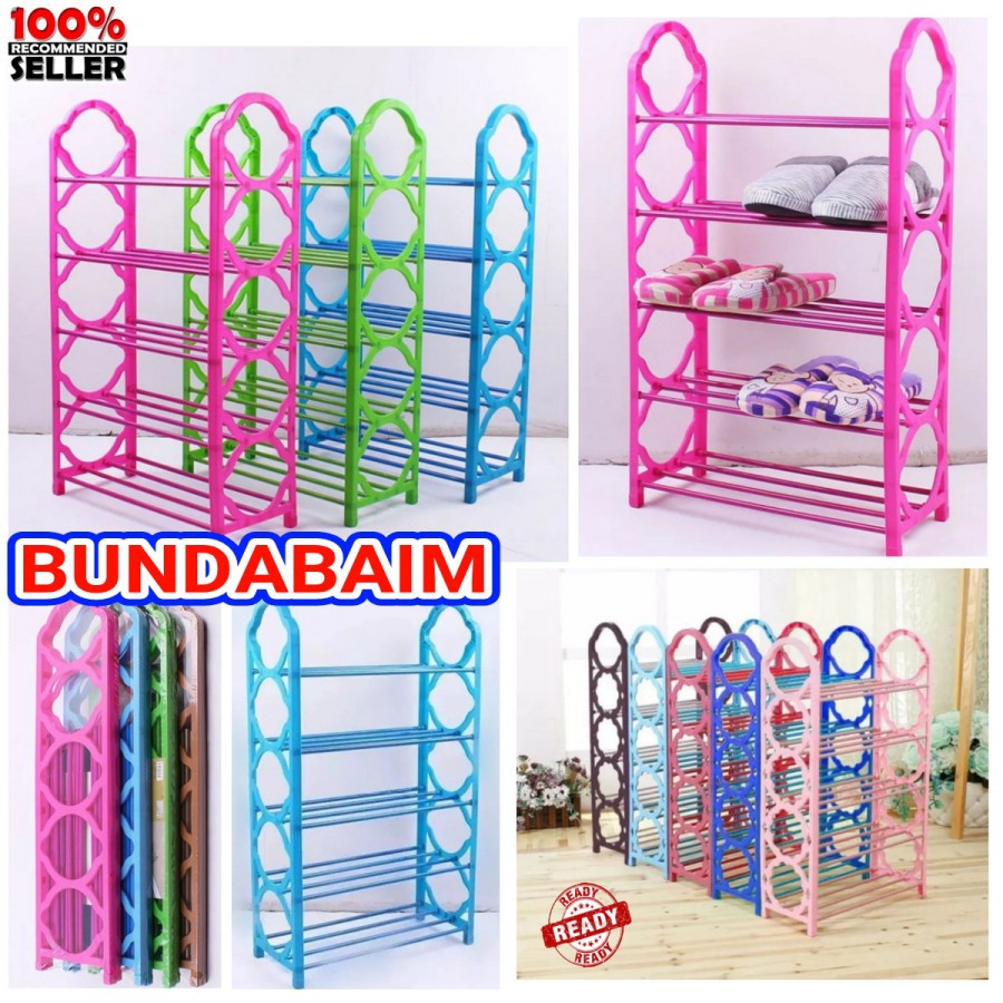 Jual RAK SEPATU SANDAL WARNA 5 SUSUN RKP4T / TEMPAT SEPATU 5 SUSUN ...