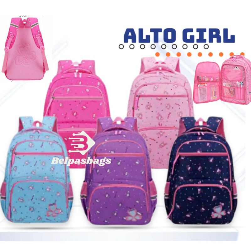 Jual Tas Sekolah Ransel Anak Perempuan Alto Girl 70810 | Shopee Indonesia