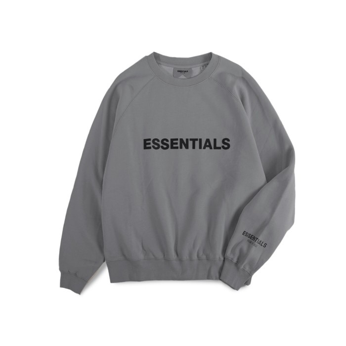 Jual Fog Essentials Basic Crewneck Sweatshirt Dark Grey S Shopee Indonesia