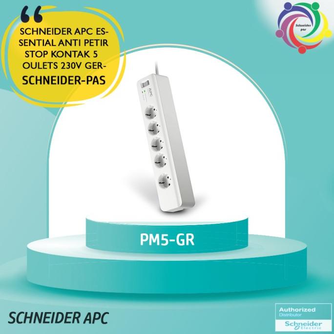Jual SCHNEIDER APC ESSENTIAL SURGEARREST 5 OULETS 230V GERMANY | Shopee ...