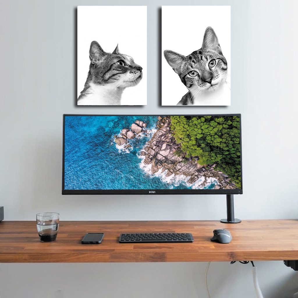 Jual Walldecor Pemandangan Hitam Putih Estetik Dinding Kayu Kamar Ruang