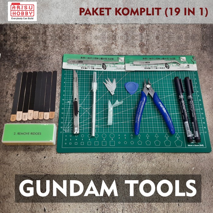 Jual Paket Komplit 19 in 1 Gundam Tools Rakit Gunpla Tool Kit Set Nipper