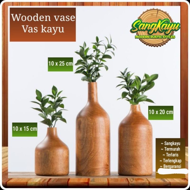 Jual Vas Bunga Kayu Solid Wooden Vase Vas Kayu X Cm Shopee Indonesia