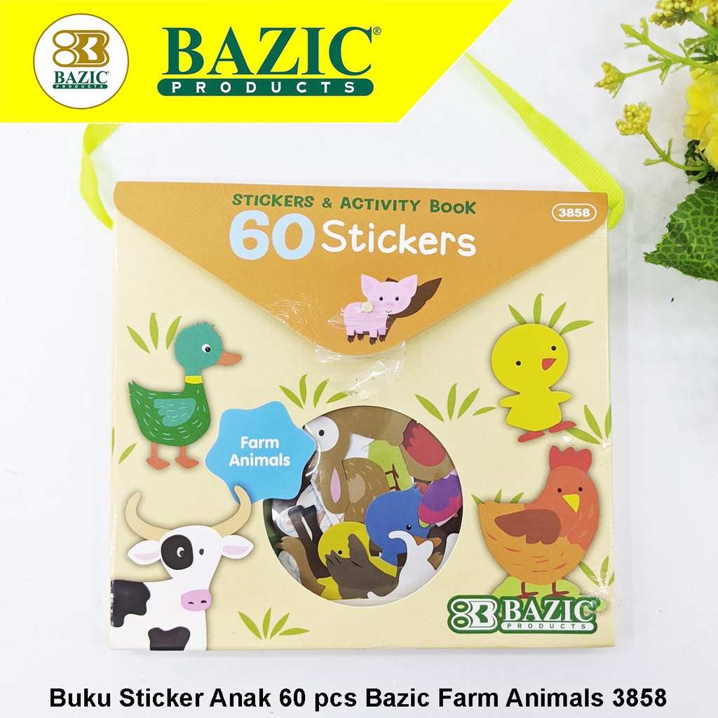 Jual Bazic Buku Sticker Anak 60 pcs - Mainan Edukasi Kertas Tempel ...