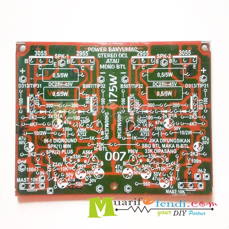 Jual PCB Power Amplifier OCL STEREO 175Watt BANYUMAS | Shopee Indonesia