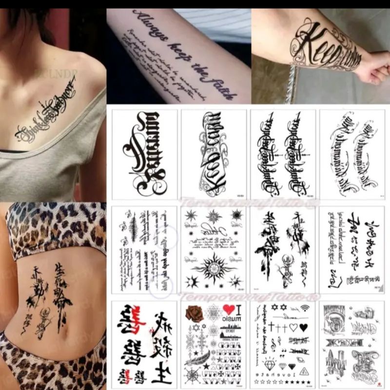 Jual Tatto Temporary Dan Costum Nama Shopee Indonesia