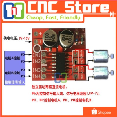 Jual [MTR-0018] Mini Motor Drive DC Stepper Dual H Bridge L298 L298N ...