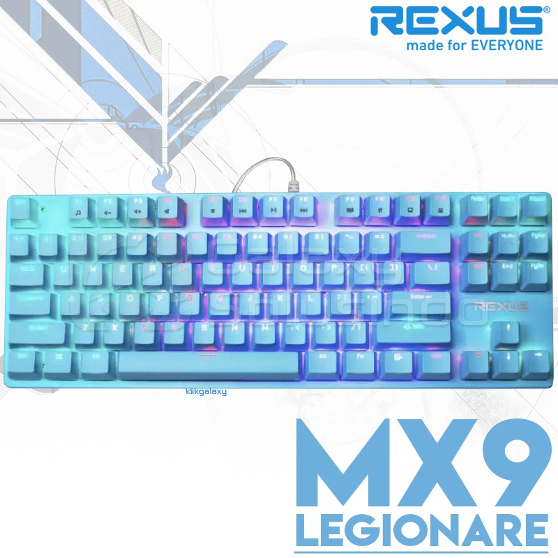 Jual Rexus LEGIONARE MX9 Blue TKL Mechanical Gaming Keyboard - Red ...
