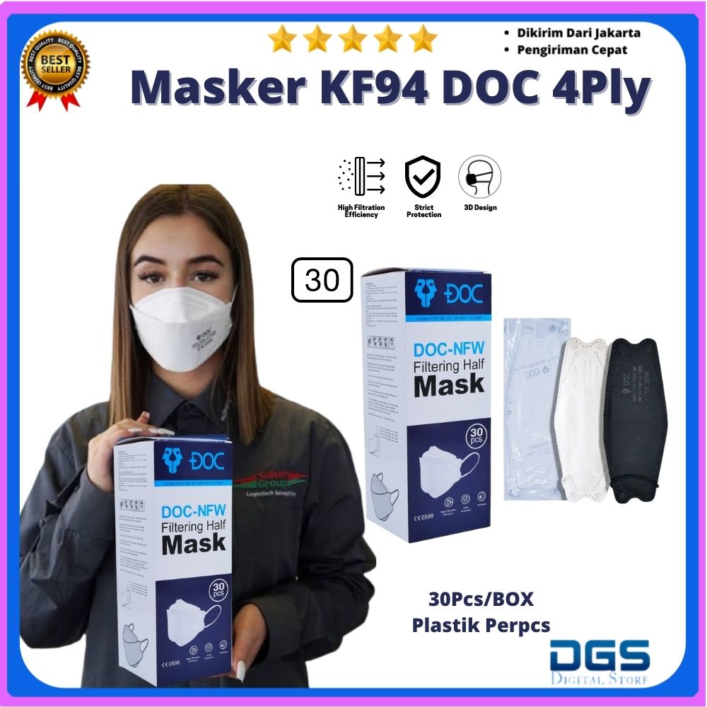 Jual Masker KF94 DOC Single Pack 1Box isi 25 Pcs Earloop Premium Mask ...