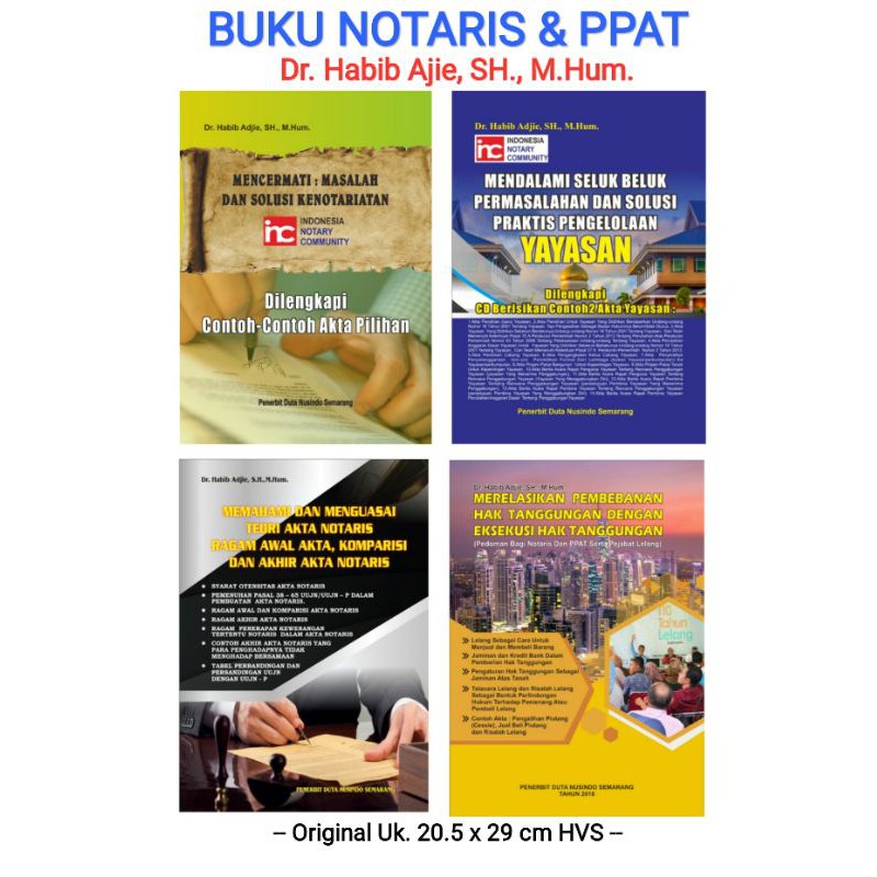 Jual BUKU NOTARIS HABIB ADJIE - TEORI RAGAM AWAL KOMPARISI AKHIR CONTOH ...