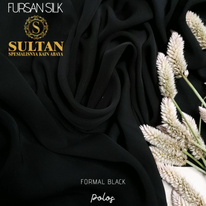 Jual Kain Sultan furusiyah silk Formal Black Hitam Pekat bandung ...