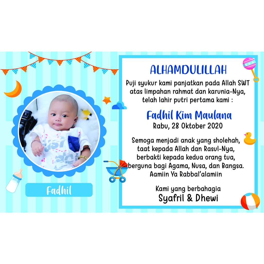 Jual Kartu Ucapan Selapanan Bayi Tasyakuran Dan Aqiqah | Shopee Indonesia