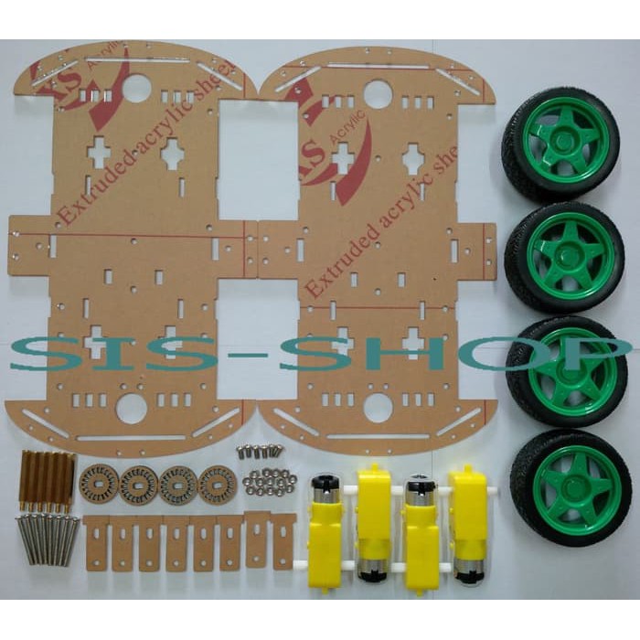 Jual Smart Car Chasis 4wheel Arduino Smart Robot Car Chassis Kit ...