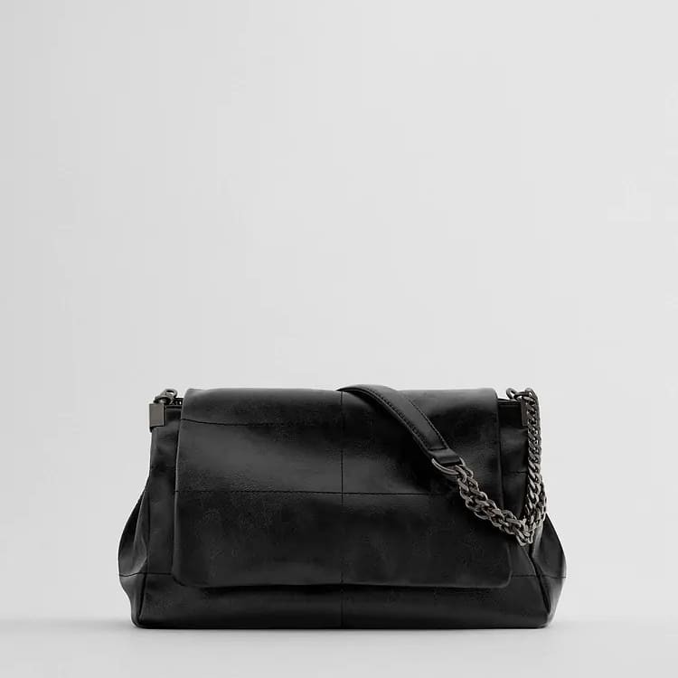 Jual Zara rocker shoulder bag with flap Shopee Indonesia