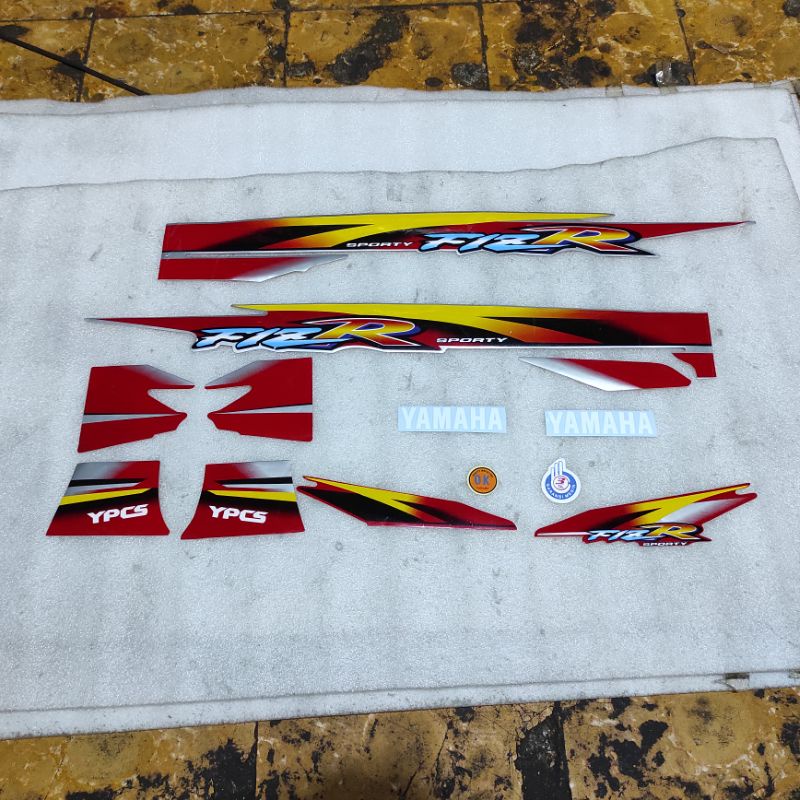 Jual Stiker stripping Decal Yamaha F1ZR F1Z R FIZ FIZR Dualtone merah ...