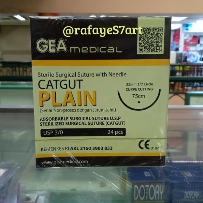 Jual Catgut Plain 3 0 Jarum Benang Catgut Gea Shopee Indonesia