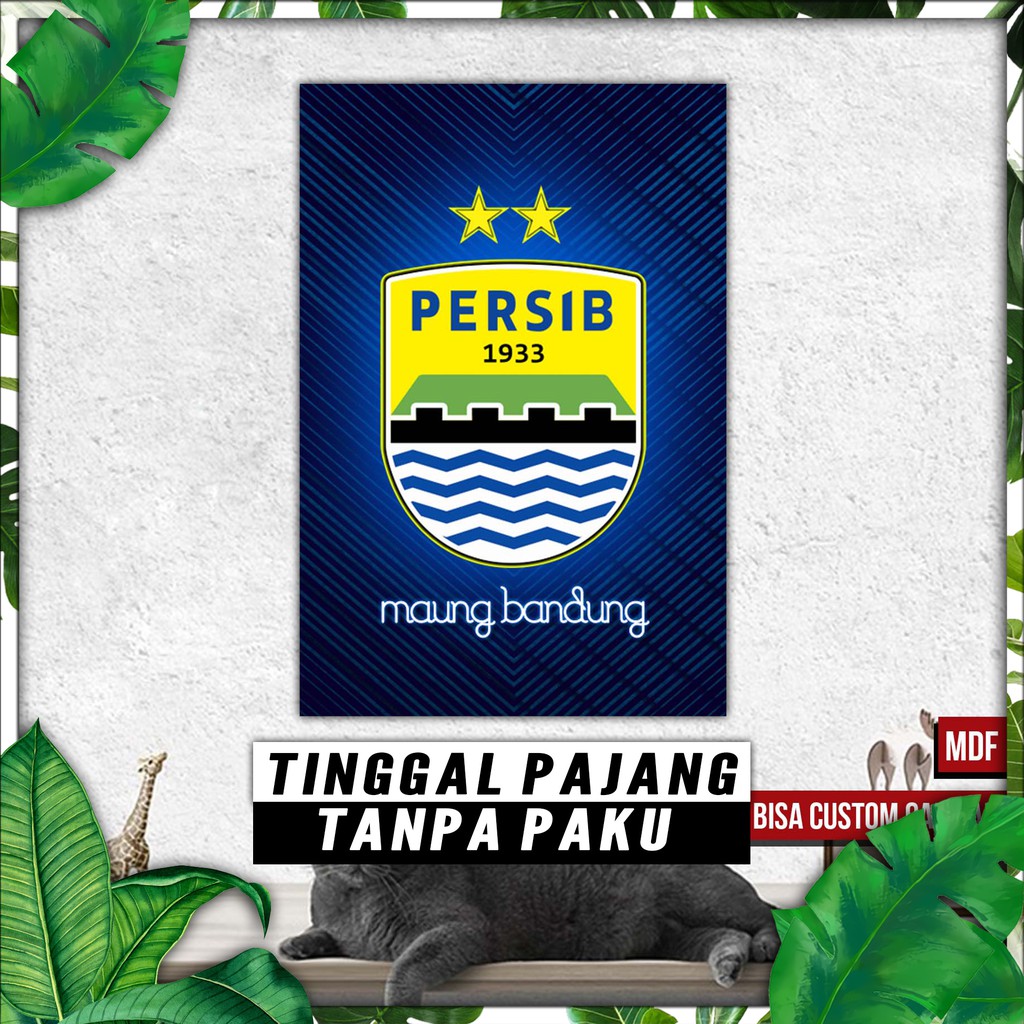 Jual PERSIB BANDUNG Poster Dinding - Pop Art BOLA Walldecor MDF030324