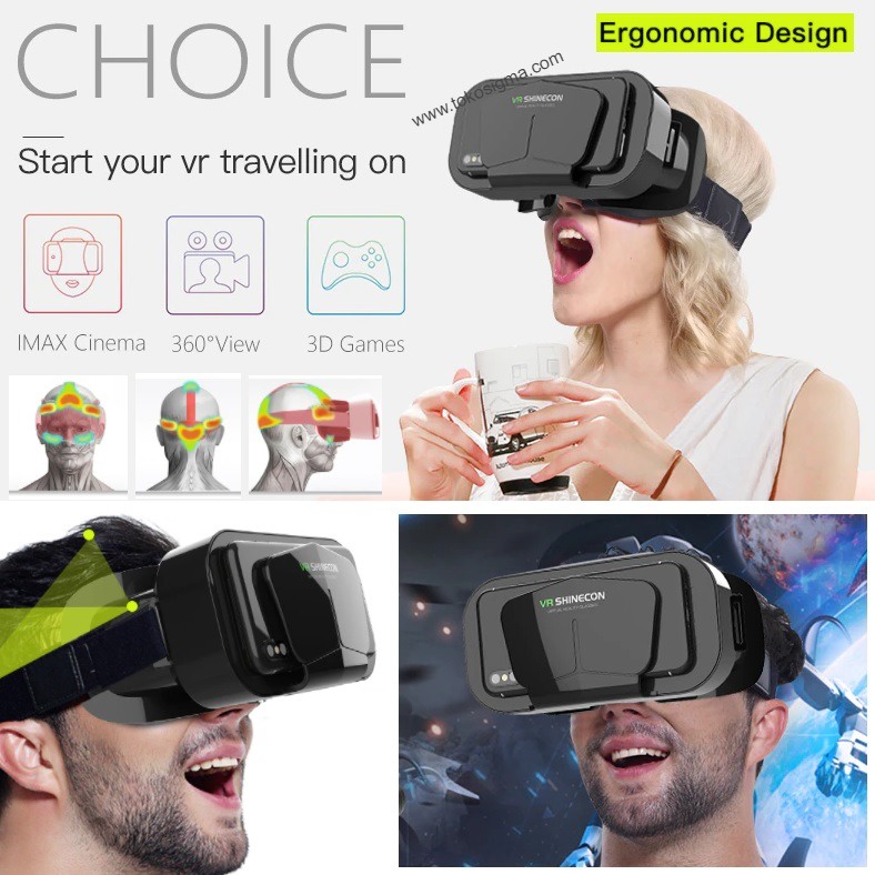 Jual VIRTUAL REALITY HELMET VR BOX SHINECON 3D 360 GLASSES for ...