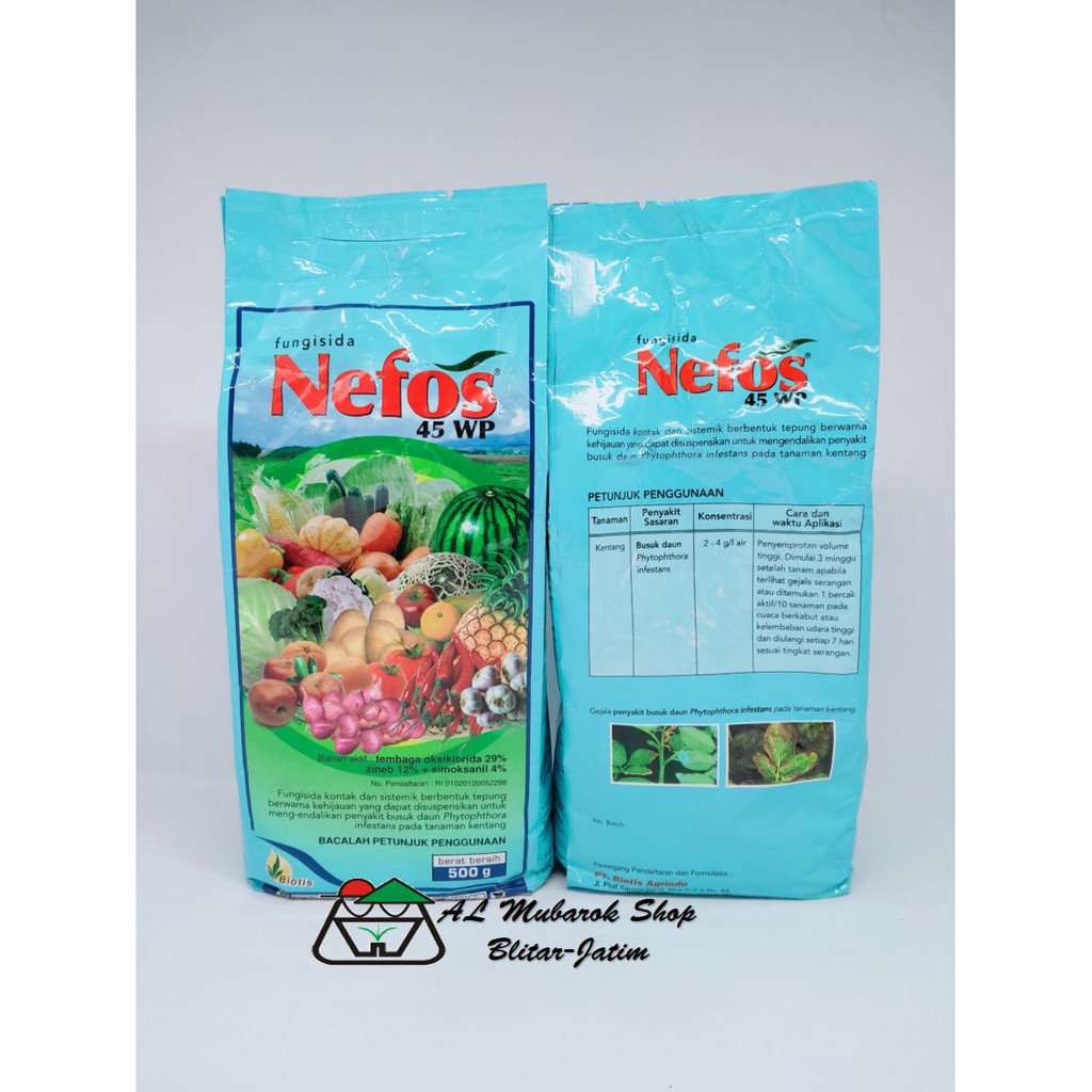 Jual Fungisida + Bakterisida NEFOS 45 WP 200 gram dan 500 gram | Shopee ...