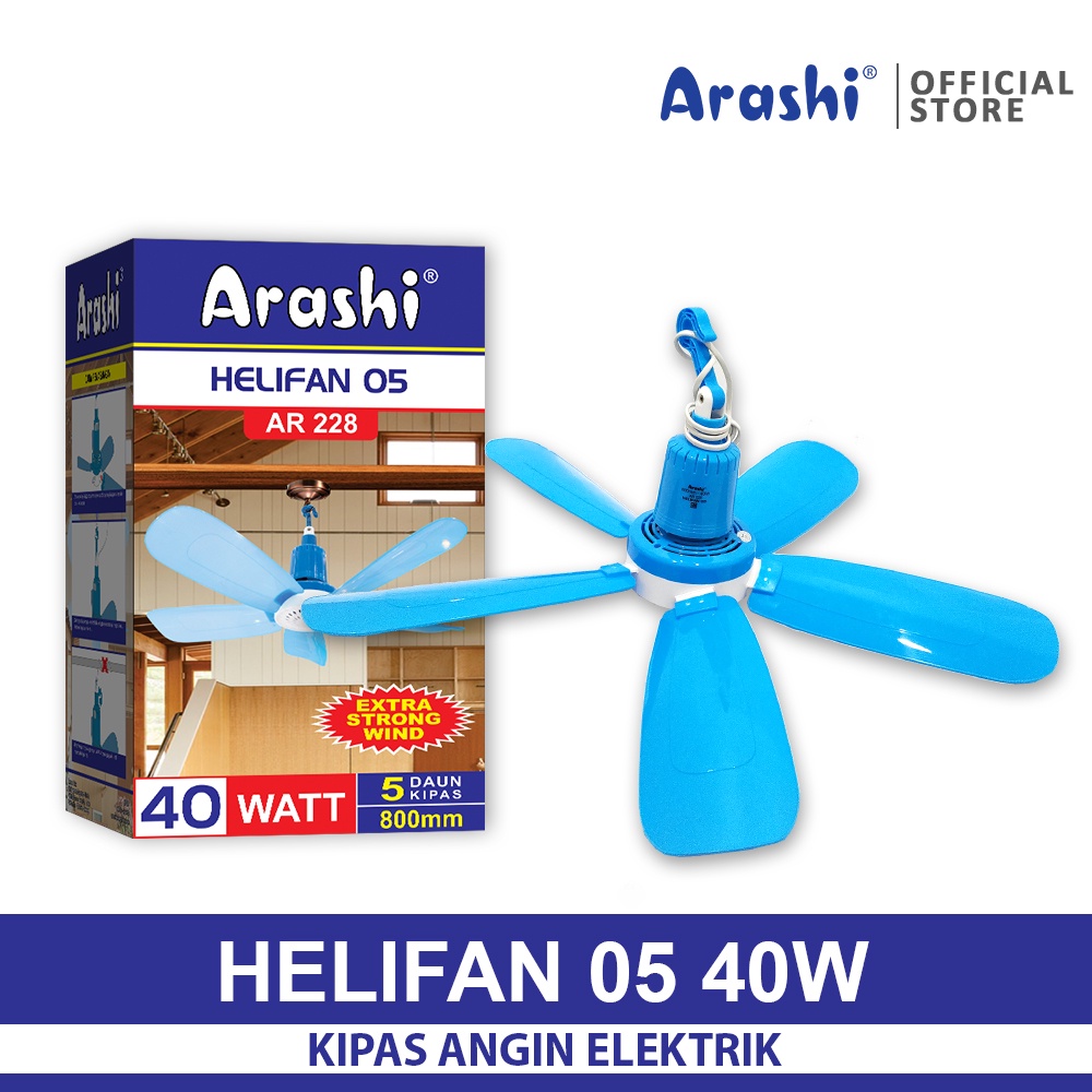 Jual Arashi Hyperlite AR228 Kipas Angin Gantung Helifan 4 Baling ...