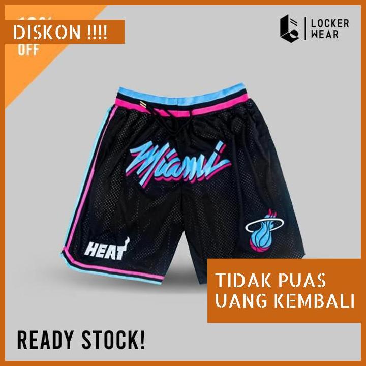 Jual CELANA JUST DON JERSEY SWINGMAN SHORTS BASKET NBA MIAMI HEAT