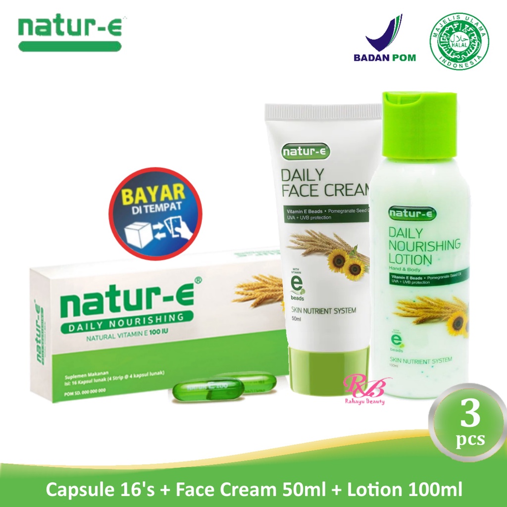 Jual Paket Hijau Natur E 100iu Paket Ekonomis 3 pcs ( Face Cream