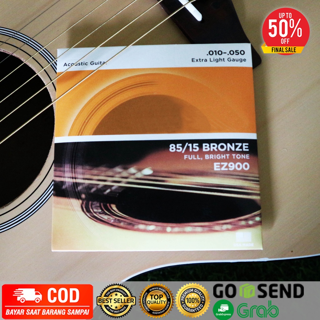 Jual Senar Gitar Akustik String Ez Uk Set Shopee Indonesia