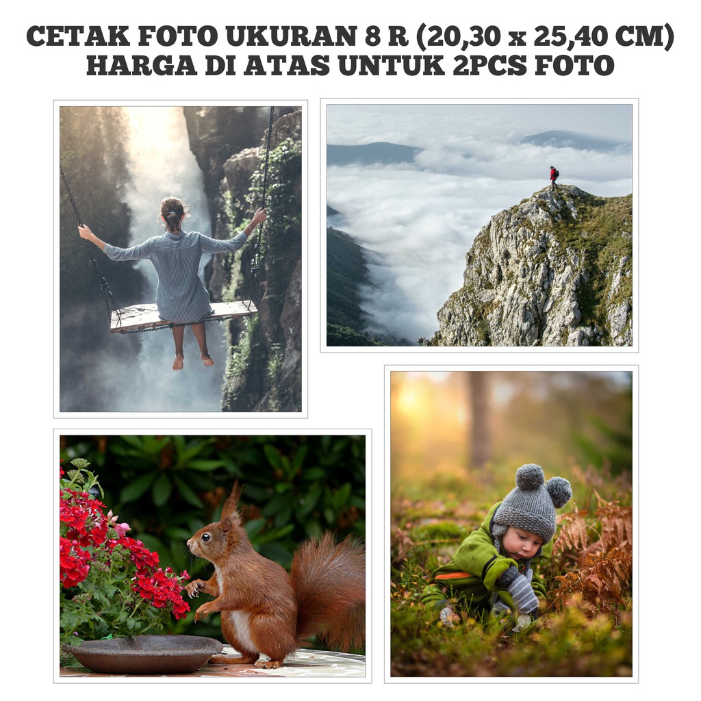 Jual CETAK FOTO UKURAN 8R ISI 2 PCS | Shopee Indonesia