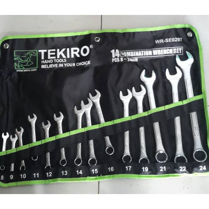Jual Tekiro Kunci Ring Pass Set 14pcs (8-24mm) | Shopee Indonesia