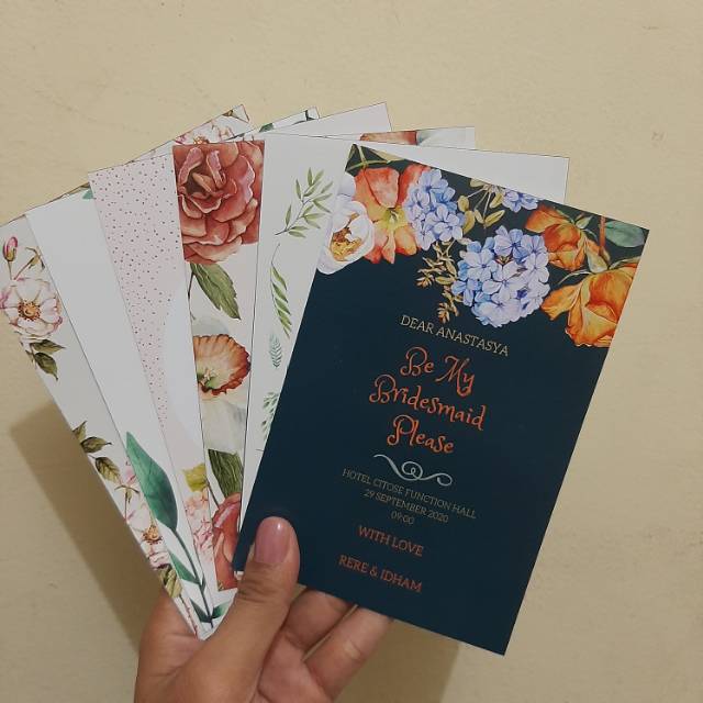 Jual Custom bridesmaid card/bridesmaid card/kartu bridesmaid | Shopee ...