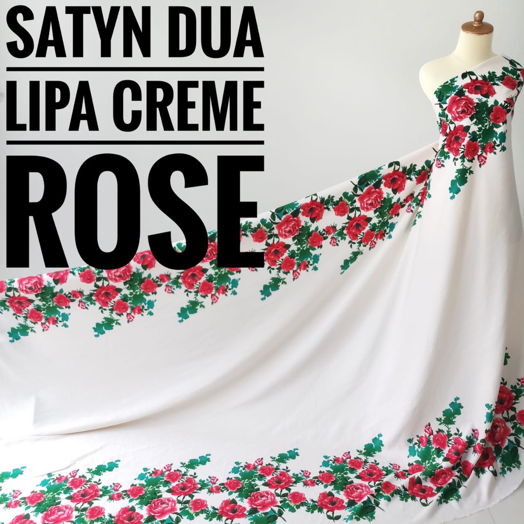 Jual Kain Meteran Satyn Dua Lipa Creme Rose (0.5M) | Shopee Indonesia