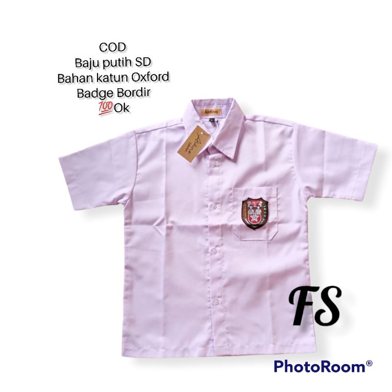 Jual Promo baju kemeja putih seragam SD MI lengan pendek Oxford ...