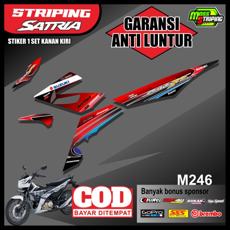 Jual MOS STRIPING Striping Stiker All New Satria F150 Roadrace ...