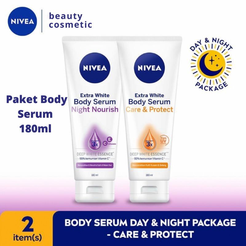 Jual Nivea Paket Extra White Body Serum Day Night Ml Shopee