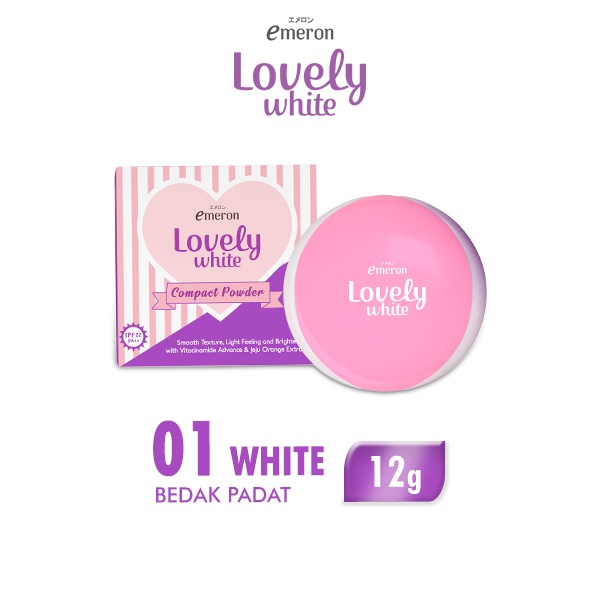 Jual Emeron Lovely Compact Powder - 01 White | Shopee Indonesia